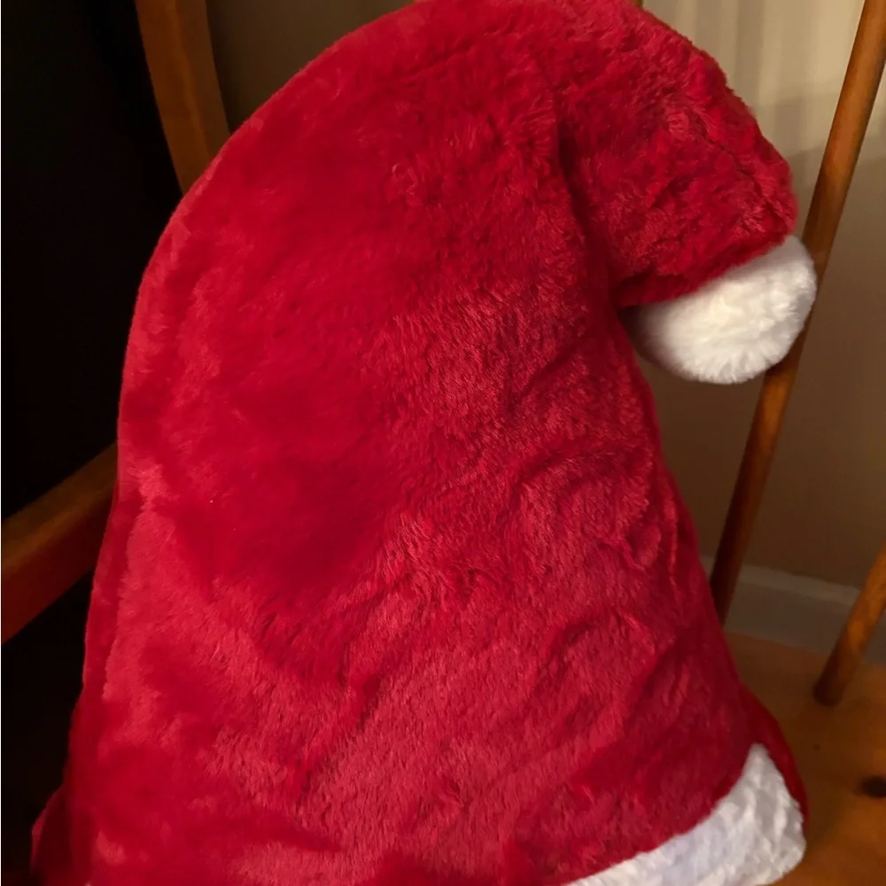 Festive Red Santa Hat Plush Pillow